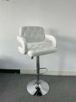Tabouret de bar moderne de luxe, chaise haute pivotante et réglable, chaise de comptoir de cuisine, tabouret de bar à dossier haut avec accoudoirs