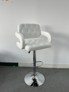Tabouret de bar moderne de luxe, <span class=keywords><strong>chaise</strong></span> <span class=keywords><strong>haute</strong></span> pivotante et réglable, <span class=keywords><strong>chaise</strong></span> de comptoir de <span class=keywords><strong>cuisine</strong></span>, tabouret de bar à dossier haut <span class=keywords><strong>avec</strong></span> accoudoirs - Product Image 5