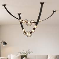 Lampes suspendues en cuir, lampes suspendues personnalisées pour comptoir de bar d'hôtel, lampes suspendues design