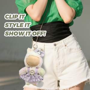 Ensemble <span class=keywords><strong>robe</strong></span> <span class=keywords><strong>et</strong></span> barrette pour poupée Labubu de 17 cm, accessoires de déguisement pour poupée de 17 cm, poupée non incluse - Product Image 2