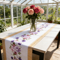 Nappe en PVC de 50 cm, motif feuilles séchées imprimé sur mesure, réutilisable, lavable, imperméable