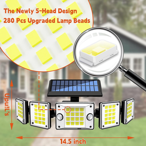 Nouveau modèle d'éclairage solaire de jardin - Lampe solaire à diode électroluminescente étanche IP65 - Lampe de jardin à détecteur de mouvement - Product Image 3
