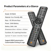 Control Remoto para TV de 45 Teclas con Función de Aprendizaje IR, Control Remoto Personalizado Uno a Uno