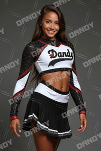 2025 nouveau Design personnalisé lycée Cheerleading uniformes en gros compétition Cheerleading <span class=keywords><strong>tenue</strong></span> - Product Image 3