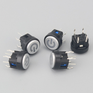 電気6ピンボタン押しスイッチ触覚セルフロック式キー押しボタン - Product Image 1