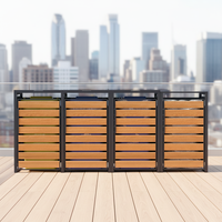 Conteneur à déchets écologique de haute qualité avec 4 portes en acier galvanisé pour usage extérieur, bureau et école, marque HD