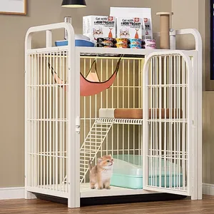 <span class=keywords><strong>Cage</strong></span> pour chat en fer, villa avec toilettes intégrées, espace libre, petite maison pour chat d'intérieur, nid, toutes saisons, Hebei - Product Image 1