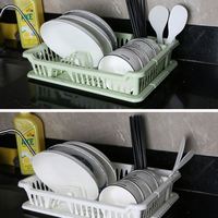 Égouttoir à vaisselle double niveau en PP écologique, non pliable, de qualité supérieure, avec étagère de drainage de cuisine, conception détachable, vente en gros