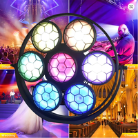 Nouvel éclairage de scène rétro 7x50W pour les fêtes de mariage, lumière matricielle LED, lumières auxiliaires RGB, effet de lavage, flash, stroboscope COB, fond