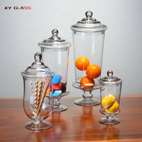 Pot de fruits secs en verre transparent au design unique