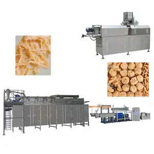 big capacity automatic soya chunks textured protein food making machine