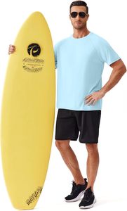 Mens Athletic Shirts Short Sleeve Uv Protection Rash Guard Shirts Quick Dry Gym <b>Tshirt</b> Lightweight <b>Swimming</b> Shirt - Product Image 4