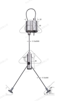 Kit de suspension réglable en laiton pour lampes LED, avec pince mousqueton en aluminium pour câble de plafond, accessoires pour suspension de luminaires