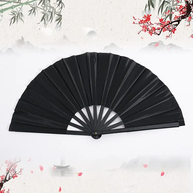 Bambus Kunststoff Hand Craft Holding Faltbare 33cm Länge Fan Kong Fu Custom ized Clark Hand Fan für Promotion und Festival