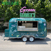 WECARE Remorques Alimentaires Kebab BBQ Entièrement Équipées, Camion Restaurant Mobile Cuisine Frites Burger Pizza avec Friteuse