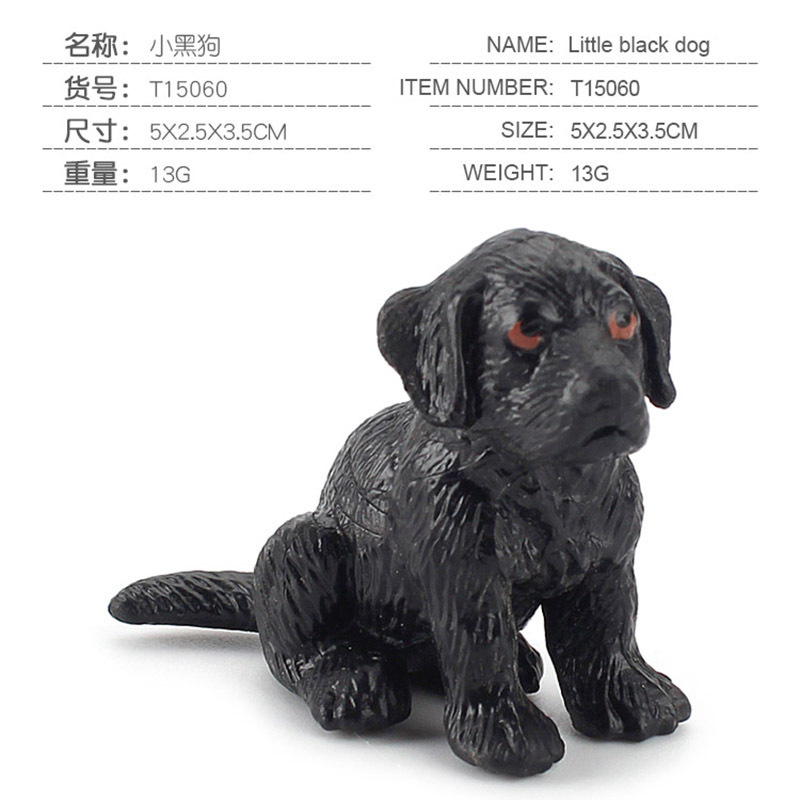 coloré PL127-408 Petit Chien Noir 13g