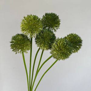 Fleur artificielle en forme de boule d'oignon Meng Jie, tige unique, PVC flexible, décoration de mariage, utilisation en intérieur - Product Image 2