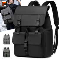 Sac à dos pour ordinateur portable en tissu Oxford imperméable avec cordon de serrage, idéal pour l'école et l'université, noir, vente en gros usine