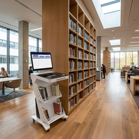 Carrito de Inventario RFID Inteligente Premium HAUMR para Bibliotecas, para Búsqueda, Clasificación y Catálogo Profesional de Libros