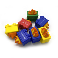 Camion poubelle de jouet personnalisé en forme de camion de pompiers, anti-stress et anti-anxiété, cadeau promotionnel pour le soulagement du stress et de l'anxiété