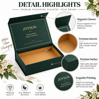 Scatola Magnetica di Lusso Personalizzata in Cartone Rigido Opaco Riciclabile con Foglia d'Oro, Confezione Regalo Ecologica per Set di Gioielli di Lusso