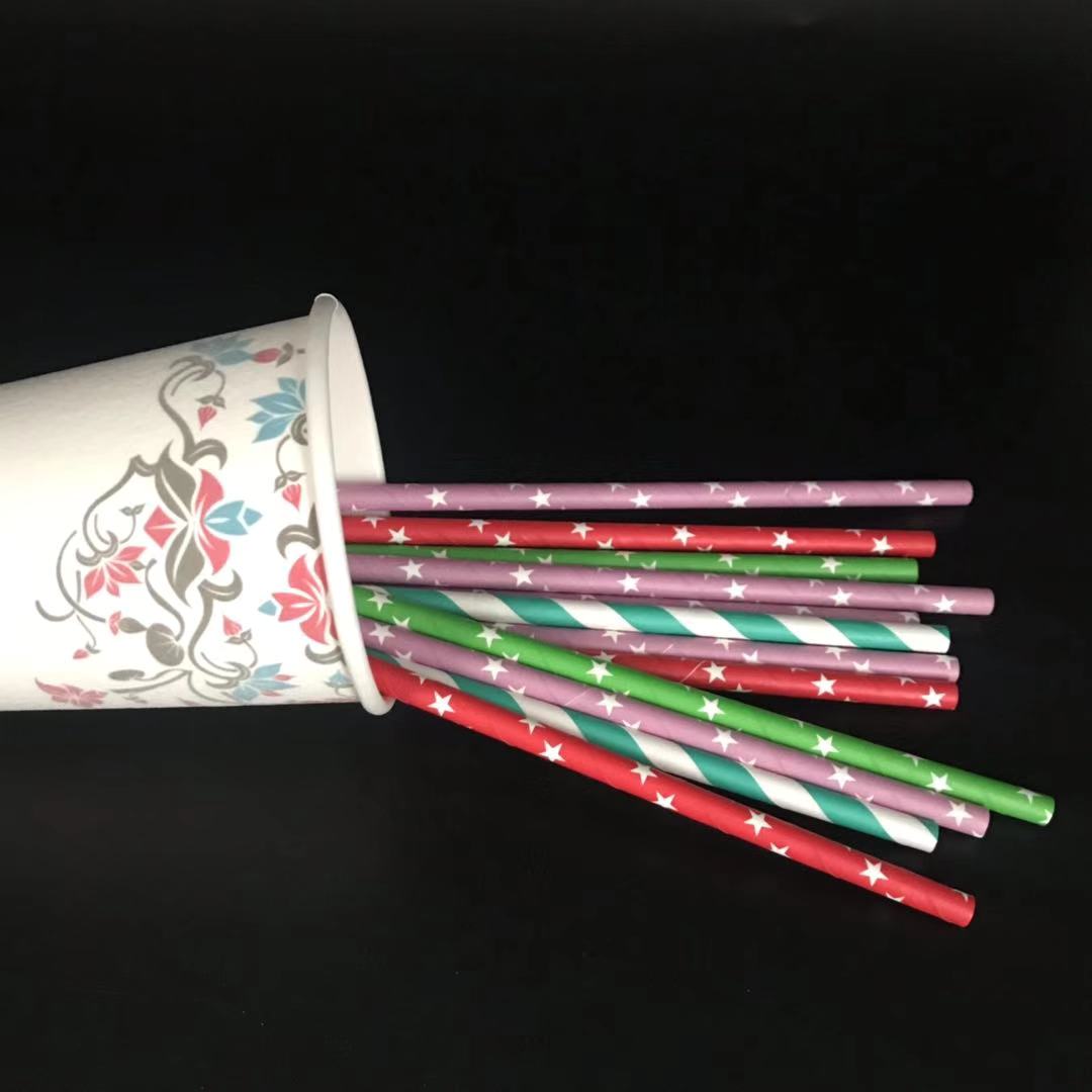 6/8/12mm Biodegradable Individually Coated High Quality Paper Straws Drinking Recyclable Food Grade Disposable Kraft Straw