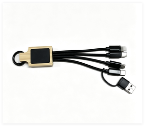 สายชาร์จแบบพกพา 6 in 1 พร้อมโลโก้ OEM แบบกำหนดเอง สายถักพร้อมหัว USB A/C สำหรับทุกอุปกรณ์<span class=keywords><strong>ชา</strong></span>ร์จแบบพกพา - Product Image 1