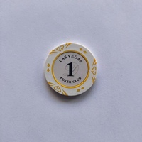 Jetons de poker en argile PP durables, écologiques, non toxiques, avec logo personnalisé, pour points de récompense, pièces de jeu d'échecs, jetons de salle de jeux, emballés en gros