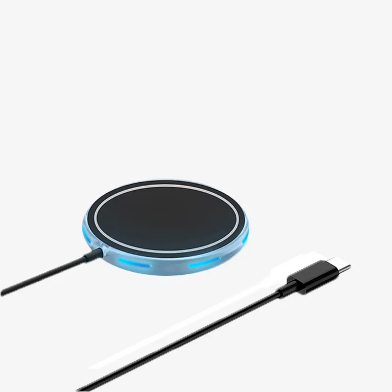 Für Apple Portable 15W Qi Schnell ladegerät Magnetisches kabelloses Ladegerät mit LED-Licht kabelloses Ladegerät