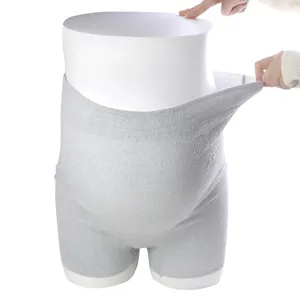 100% coton microfibre culotte de soins de <span class=keywords><strong>maternité</strong></span> taille haute jetable Boyshort coupe slips pour femmes enceintes et post-partum - Product Image 3