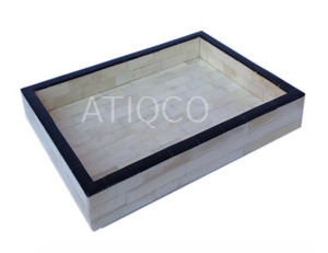 Plateau de service élégant en MDF de haute qualité, style Art Déco, avec un design unique en forme d'os, idéal pour les anniversaires, Noël et le Nouvel An chinois - Product Image 1