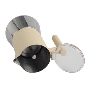 Cafetera Moka de Acero Inoxidable, Compatible con Estufas de Inducción, con Tapa Transparente de Plástico, para 2/4/6/10 Tazas - Product Image 5