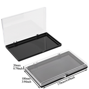 กล่องพลาสติกใสฝาดำแบบแข็งพร้อมบานพับ สำหรับจัดแสดงของชำร่วย ตัวอย่าง ของสะสม และเก็บแร่ธาตุ - Product Image 4