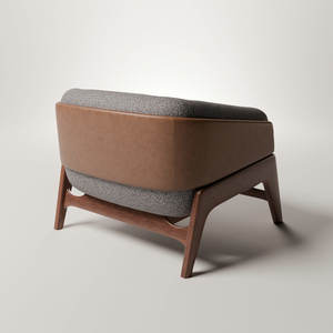 Sillón de Diseño Ergonómico de Madera de Alta Comodidad, Sillón <span class=keywords><strong>Individual</strong></span> Tipo <span class=keywords><strong>Puff</strong></span> para Sala de Estar, Sillas de Pedicura para Interiores Modernos - Product Image 4