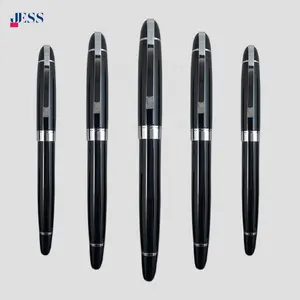 Profesyonel özel lüks Metal kalem yüksek dereceli yönetici kalem iş siyah jel kalem tel kesme ile pirinç klip
