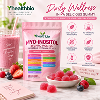 Gummies en gros Myo-Inositol et D-Chiro-Inositol Complexes, Véganes, Sans Gluten, Bonbons Gommeux Nutritifs pour Femmes