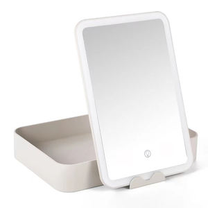 Plastic LED Beauty makeup mirror with Storage box