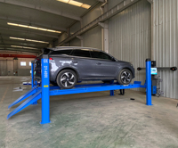 Elevador de Tijera Hidráulico de Doble Cilindro de 4 Postes con Entrega Directa de Fábrica a Bajo Precio, Capacidad de 4000 kg, Máquina Opcional de Alineación de Ruedas 3D