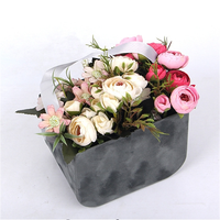 Luxueux Portable trois pièces velours Bouquet nouveau Art papier fleur boîte-cadeau estampage 2mm carton bougie cadeau emballage