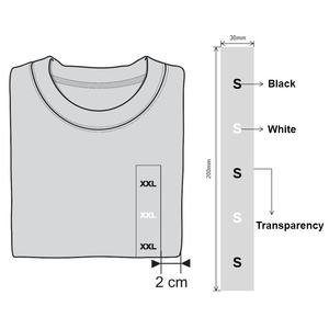 Eco-Friendly Biodegradable Self-Adhesive Logo Clothing Size Sticker Custom Printed S M L XL XXL XXXL for <b>Shoes</b> - Product Image 2