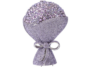 Women Lovely Bouquet Rhinestones Evening <b>Bag</b> Exquisite Floral Faux Diamond Evening <b>Bag</b> for Wedding Engagement Party - Product Image 1