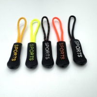 Tiroir de fermeture éclair personnalisé en PVC, caoutchouc de silicone, cordon coloré, tête de fermeture éclair pour sac, curseur lavable, logo personnalisé, vente en gros