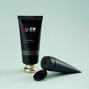 Tube de crème à marque privée vert menthe clair avec bouchon à clapet doré pour soins hydratants et nettoyants pour le <span class=keywords><strong>visage</strong></span> 120g - Product Image 3