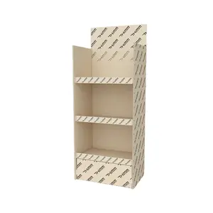 THIMM Standing Quality POS Custom Shape Retail Printed FSC Cardboard Simple Floor Display With Shelves