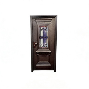 Modern Steel Wood Interior Door Sound Insulation Manual Opening <b>Polymer</b> Door For Home Entry And Rental Rooms - Product Image 4