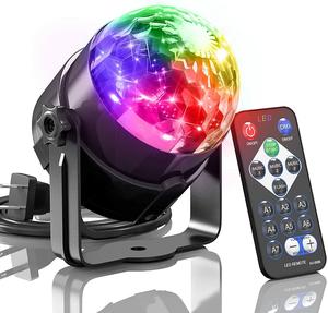 Luces de Discoteca Portátiles Giratorias, Luces LED Activadas por Sonido, 7 Colores con Control Remoto para Auto y Hogar - Product Image 2