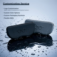 Étui à lunettes portable en silicone écologique avec fermeture éclair, couleur et logo personnalisables, pochette pour lunettes