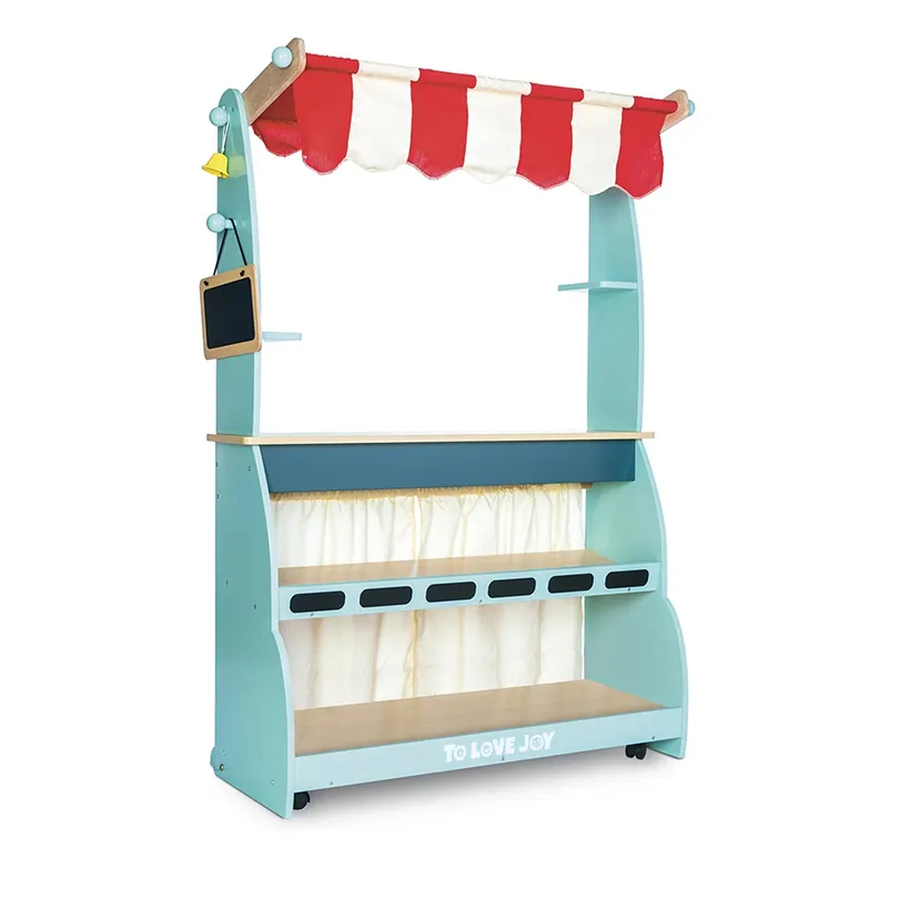 Baby Holzpuppe Theater Spielzeug Simulation Stall Shop Spielzeug Kinder Rollenspiel Haus Spiel