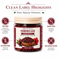 Bunga Hibiscus Sabdariffa Kering Pilihan untuk Teh Herbal yang Berwarna Cerah dengan Aroma Bunga yang Kaya
