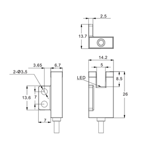 เซ็นเซอร์โฟโตอิเล็กทริก KEC30-1PAW รูปตัวยู KEC30-1NAW KEC30-2NAW ความแม่นยำสูง - Product Image 6